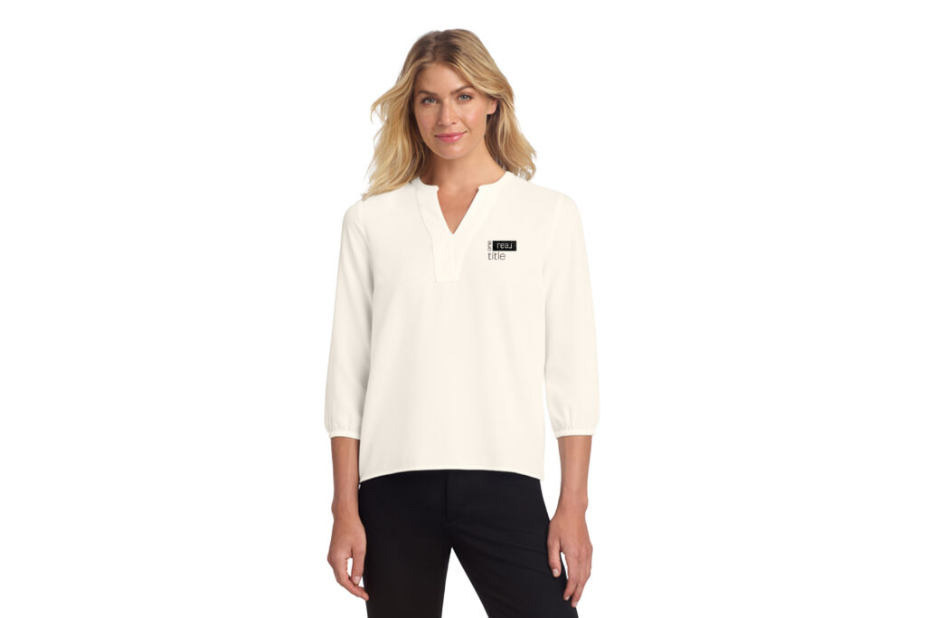 One Real Title | Mercer+Mettle® Women's Stretch Crepe Long Sleeve Camp Blouse